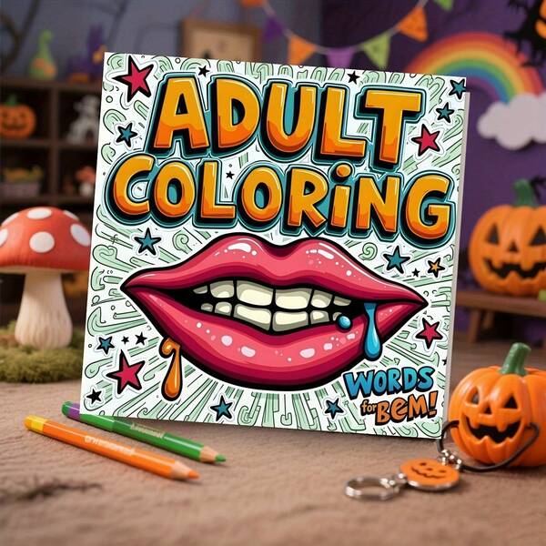 1 pièce Livre de coloriage pour adultes - Conception de mandala rustique avec formes de lèvres, activité de relaxation et de détente, cadeau parfait pour l'anniversaire, Noël, la fête des mères, les fêtes - Convient aux artistes et aux débutants, loisirs créatifs, œuvre d'art vibrante, impression de haute qualité, expression artistique, cadeau de fête