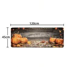 1pc Pumpkin Pattern Floor Mat, Soft Plush Surface, Anti-Fatigue Rug For Home, Bathroom, Kitchen Decor, Thanksgiving, Christmas And Autumn Themed, Classic Minimalist Style, Comfortable Underfoot, Relieve Fatigue