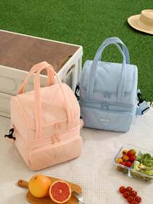 1 szt. Duża pojemność, miękka, izolowana torba na lunch, przenośna, izolowana torba o dużej pojemności, przenośna, izolowana torba na lunch z folii aluminiowej, izolowana torba na lunch z powrotem do szkoły, podróż, piknik, szkoła, praca, kemping, biuro, dziewczęta, chłopcy, studenci, niezbędne w podróży, artykuły szkolne, niezbędne na studia, świąteczna torba na lunch, odpowiednia na każdą porę roku: wiosnę, lato, jesień i zimę