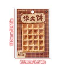 30pcs/Pack Cute Dessert & Cookie Shaped Memo Stickers, Scrapbooking Supplies, School Stationery, Waffle, Cookies Design, Diary, DIY Background, Removable & Reusable Student Notes