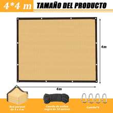 QUTZIX Mallas Sombra Toldo Raschel para Exteriores 4x4m, Sombra Lona Respirable con Protección UV 95%, Perfecto para Jardín, Exteriores, Vela-Resistente al Sol y al Desgaste - 1 - Ver 5