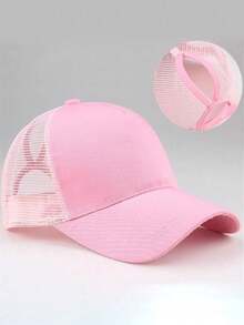 1pc Spring And Summer Baseball Cap Breathable Mesh Trucker Hat Lightweight Adjustable Hat Women's Men's - Multicolor - View 26