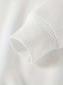 Sudadera hoodie dama mujer gorro capucha manga larga algodón bolsa canguro estampado pecho estampado espalda estrella rocker letras suave pachoncita puños rib acanalados casual aesthetic homie cossy casa diario frio ciudad urbana moderna juvenil cómoda calientita - Blanco - Ver 3