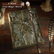 Sagittarius Wand Clear Quarz Crystal Magic Crystal Wand Sagittarius Gifts Handcrafted Witch Fairy Wizard Zodiac Wand Sorcerer Cosplay Accessories Party Stage Costume Wands - 白射手座 - 查看 5