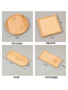 1 件 DIY 空白马赛克竹杯垫，未完成底座托盘，适用于饮水杯、花盆、艺术品盘子（圆形、方形、椭圆形、长方形，不含瓷砖），适用于盆栽植物、饮料、树脂杯垫工艺品、家庭办公室装饰、咖啡桌、花盆木制杯垫、乔迁礼物，各种形状的空白杯垫底座适用于 DIY 马赛克艺术和工艺品装饰