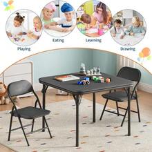 Folding Table And Chairs Set, Activity Table And Chairs Set For Dining Room,Daycare,Classrooms - Black - View 5