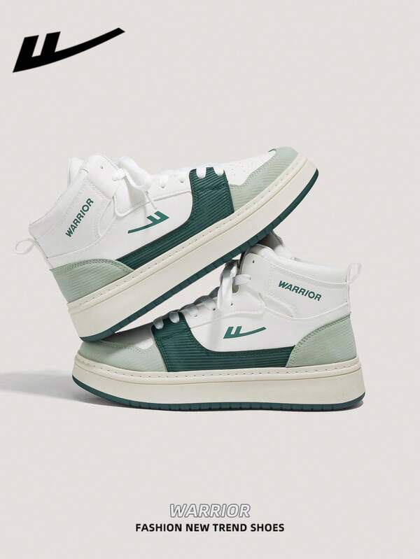 WARRIOR 1 pereche WARRIOR Pantofi sport pentru femei, cu talpă groasă și șireturi, cu talpă moale, pantofi sport pentru exterior, cu talpă joasă, pantofi de iarnă calzi, pantofi de navetă, vârf rotund, toc jos, antiderapant, culoare solidă, cu talpă moale și elegantă, potriviti pentru studenți, fotografii de absolvire, pantofi sport din piele cu talpă joasă