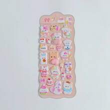 3D软萌屁股3D儿童贴纸捏捏动物可爱兔子熊手工装饰手机壳贴画