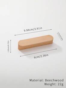 2pcs Wooden Single Hole Cartoon Drawer Pulls, Cabinet/Wardrobe Door Handles For Kids Room - Beech - View 2