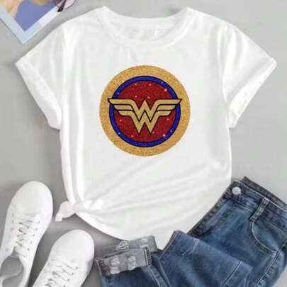 Camiseta T-Shirt Para Mulheres Poderosas M Maravilha Blusa Algodão Premium