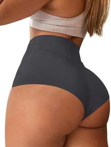 Women's High Waist Yoga Booty Shorts Workout Spandex Dance Hot Pants Butt Lifting Leggings Rave Outfits Customized Christmas New Year - 深灰色 - 查看 12