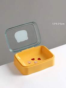 Creative Flip-Cover Transparent Plastic Soap Dish, Minimalist Design For Home, Dorm, Bathroom, Balcony | Bathroom Decor & Autumn Decorations Bathroom Accessories Bathroom Tools - Multicolor - View 8