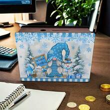 Merry Christmas/DIY Set, Handmade Wooden Rectangular Coin Storage Box, Red/Blue, Home Decor, Piggy Bank, Home Office, Wedding Holiday New Year Gift, Graduation, Birthday Party Favor, Home Decor, Library Display, Halloween And Christmas Gift, Small Organizer (No Electricity)