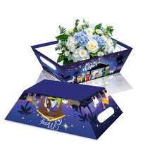 36pcs/Set Christmas Nativity Gift Box, 12pcs Boxes + 12pcs Bags + 12pcs Pull Flowers, Suitable For Christmas Gifts, Wedding Parties, Gatherings, Christmas Eve Gifts Packaging