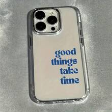 Funda Ultrafina a Prueba de Golpes y Manchas Las cosas buenas toman tiempo Adecuada para iPhone13/12/11/16 Pro Max/15Pro/14 PLUS funda de teléfono, 13 Pro/14/12 Pro Absorción de impactos, funda de teléfono antideslizante, ligera, funda de protección para hombres y mujeres, funda de protección de TPU de alta calidad El regalo perfecto para las fiestas Funda de teléfono minimalista y premium - 1 pieza - Ver 7