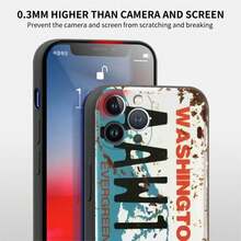 Funda de placa de matrícula retro compatible con Apple 11, 15, 13, 14 Pro Max, 12 Plus, X, 15 Pro, de silicona negra. Funda compatible con iPhone 17, 17 Pro, 17 Pro Max - UUAZA03 - Ver 6