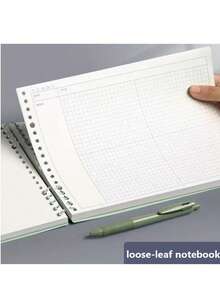 120 pages Cahier à couverture rigide B5 à feuilles mobiles - Design minimaliste, agenda journalier et hebdomadaire, langue anglaise, reliure spirale, surface mate, convient pour les fournitures scolaires et de bureau, cahier étudiant - B5 - Voir 3