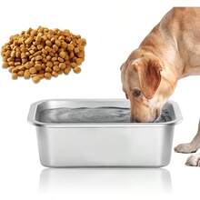 Plato para Perro de Acero Inoxidable, Tazn para perros 4. litros gran capacidad, platos para perro, cuenco de agua de metal y trastes para perro, Adecuado para Perros medianos y Grandes - inicial - Ver 2
