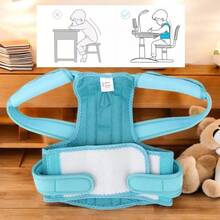Corrector de postura y soporte para espalda y area lumbar infantil para niño y niña - Azul - Ver 3