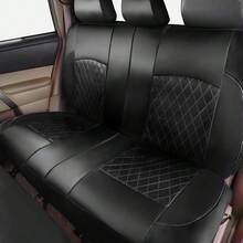 9件套汽车座椅套 PVC面料 时尚运动座椅套 汽车内饰配件，汽车座椅套全套，汽车配件 - 黑色 - 查看 3
