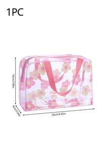 Geantă de depozitare cosmetică din PVC impermeabilă pentru femei, organizator transparent pentru machiaj, pungă de compresie pentru călătorii, geantă de baie, geantă de toaletă, geantă de spălare pentru călătorii, geantă de machiaj de mare capacitate pentru femei