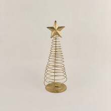 3 piezas Árboles de Navidad mini dorados - Decoración de escritorio elegante, base resistente, centro de mesa con forma de botella vintage, artesanía premium, adecuado para el hogar, la oficina, fiestas - Decoración navideña para el hogar, sin necesidad de electricidad, decoración navideña, adornos navideños, decoración de oficina, artesanía premium, hierro duradero, lo mejor para Navidad (estilo aleatorio) Decoraciones navideñas Decoración de habitación Invierno