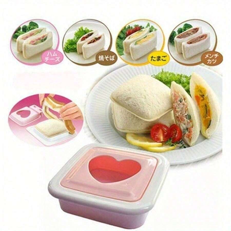 Sandwich Mold DIY Tool Heart Shape Bread Toast Maker Mould Cutter Love Breakfast Kitchen Bakeware - Multicolor - View 1