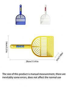 1pc专用猫砂铲，大容量猫砂铲神器，双挂钩设计，可挂墙或挂盆内，适用多种猫砂 - 彩色 - 查看 2