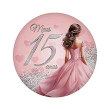 Round Party Panel Cover Kit And Trio Cylinder Covers 15th Birthday Party Theme 3 - SÓLO Panel 192 - Ver 2