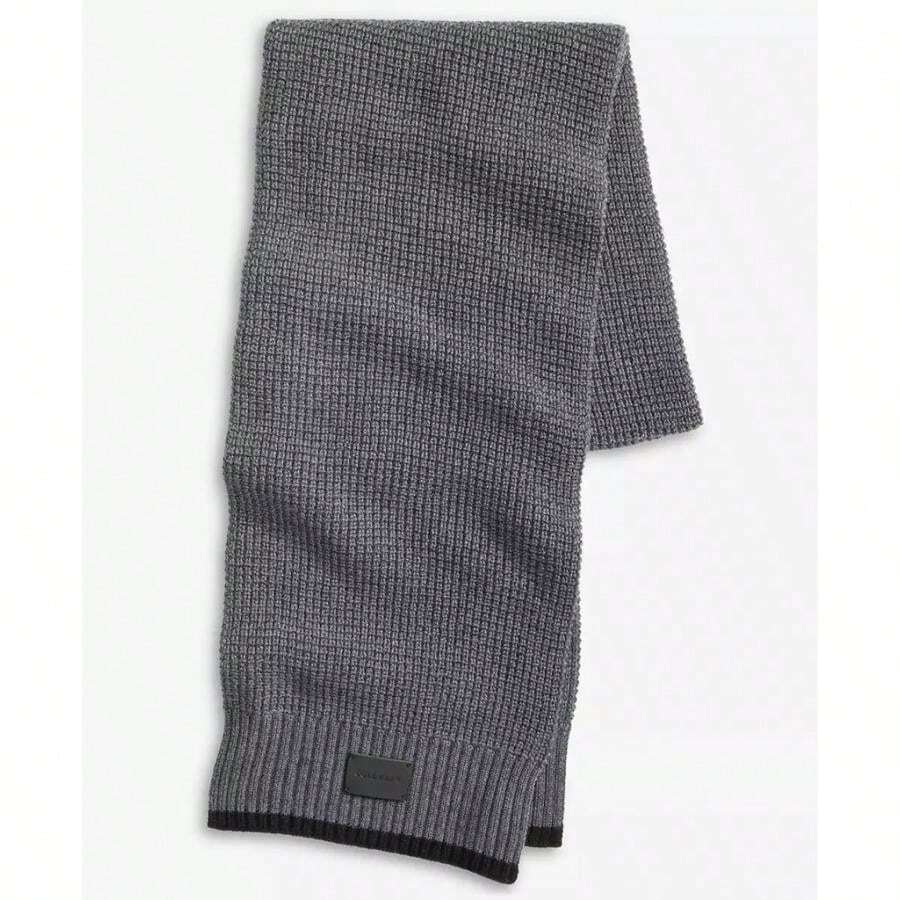 Cole Haan Men's Waffle-Knit Scarf | | Men Scarves - Gray - View 1