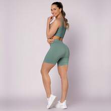 SELENE Bermuda Shorts Seamless Selene Ribbed Sport Women's Gym Fitness Basic Original - 迷迭香 - 查看 3