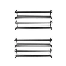 1 件/2 件/3 件壁挂式调味架，节省空间的厨房调味品收纳盒，螺丝或粘贴式悬挂，壁挂式调味架，适用于墙壁、橱柜、食品储藏室门