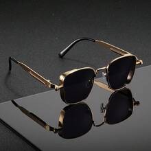 Nuevas gafas de moda de metal con montura grande y estilo punk, adecuadas para uso al aire viajes - Multicolor - Ver 2