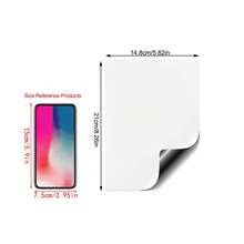 8.26 英寸 x 5.82 英寸白色磁性白板，配可擦写柔性马克笔，适用于冰箱磁铁、磁性白板、冰箱贴、厨房备忘录、购物清单、学校用品、返校用品、白板 - 彩色 - 查看 3