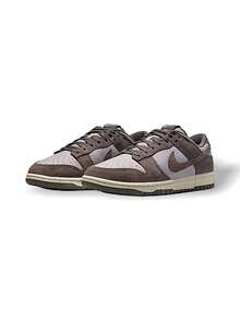 Nike Giày thể thao nam Dunk Low SE, giày thể thao thường ngày, đa năng, nhẹ, đệm, màu bạch kim, tím, đá đen, FQ8249-001 - màu nâu - Xem 3