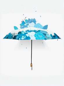 Guarda-chuva Dobrável de Planta Suculenta, Essenciais de Viagem, Guarda-chuva Leve e Portátil com Proteção UV, À Prova de Vento e Chuva, Presente de Halloween para Escola