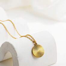 1件简约18K镀金不锈钢蝴蝶心形吊坠项链，优雅女士饰品 - 項鍊 - 查看 8