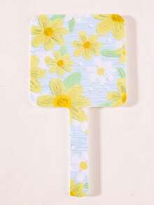 1 pieza Espejo de maquillaje con diseño floral lindo, espejo de mano portátil para maquillaje, regalo de cumpleaños ideal para familiares y amigas, adecuado para parientes, amigos, colegas, novias, padres, maquillaje, económico, decoración de habitación, tocador, viaje, dormitorio, accesorios de maquillaje, espejo, espejo de maquillaje, mini espejo, espejo pequeño, espejo de mano