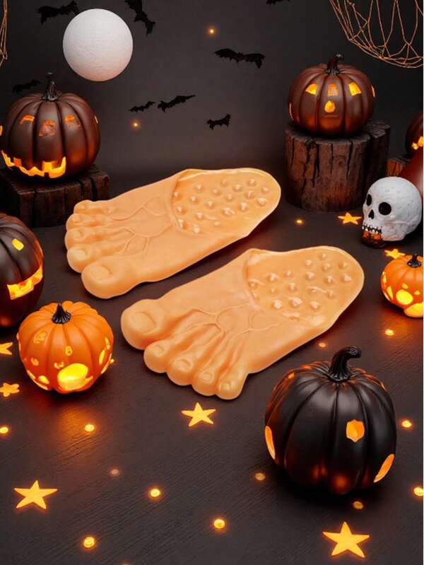 Halloween Women's Slippers Funny Multi Colored Giant Creative Big Foot Slippers Personalized Party Prank Costumes Funny Props Slippers Comfortable Simple Indoor Solid Color Men's Women's Home Slippers Bedroom Sandals Suitable For Halloween Pranks