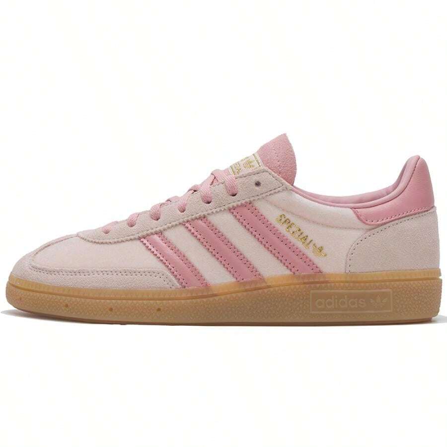 Adidas Women's Handball Spezial W Low-Top Lace-Up Casual Comfortable Shoes, Lightweight Outdoor Sports Sneakers - Miracle Quartz/Miracle Purple - View 1