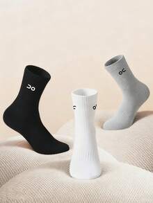 3双简约时尚多用途袜子，透气舒适吸汗，适合日常穿着、运动、办公和休闲穿着。适合四季的礼物 - 彩色 - 查看 3