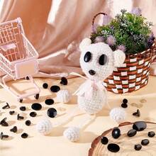 20 件塑料安全眼睛和鼻子，6 种尺寸椭圆形带垫圈，适用于 Amigurumi 钩针泰迪熊娃娃毛绒动物工艺品