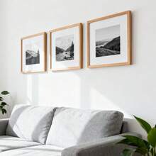 Wood Grain Photo Frame (12x16/12x12/6x6) With Mat/Rotating Button/Widening Bar/Corner Guard, 30x40/30x30/15x15cm Photo Frame For Wall Use, Made Of Selected Versatile High-Quality Natural Wood Grain, Classic/Simple/Country Style/Retro/Versatile, Suitable For Holiday Gifts For Family/Friends/Elders/Children