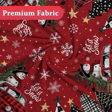 Tree Skirt 36 Inches, Red Truck Xmas Tree Skirt With Red Buffalo Plaid, Winter Tree Decorations Home Party Holiday Indoor Outdoor