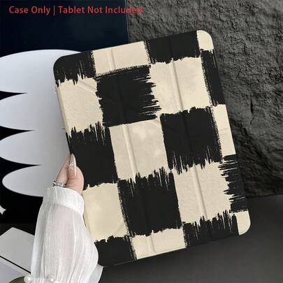 艺术棋盘格图案保护套 - 艺术爱好者和复古风拥趸的理想之选，艺术主题平板电脑配件，带笔槽的翻盖式保护套，兼容 iPad、Galaxy Tab S10+/S9/A9，支持自动休眠/唤醒功能，兼容小米 5/5PR/6/6PRO/7/7PRO