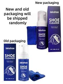 1 pieza Limpiador de zapatos blanco Jakehoe es un agente de limpieza de zapatos portátil, de espuma sin agua, que elimina suavemente las manchas