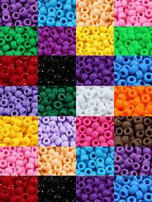 亚克力小珠子，用于制作珠宝首饰，塑料桶珠，DIY编织手链项链吊坠 - 亞克力小馬珠 - 查看 9