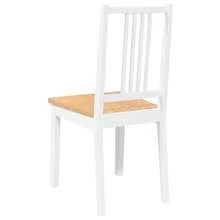 Esszimmerstühle 2 Stk. Weiß Massivholz Gummibaum-XY571371
