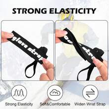 1/2 Pair Adjustable Ski Glove Leash, Extended Ski Glove Strap, Outdoor Skiing Wrist Strap, For Hanging Gloves, Winter Snowboarding Accessory - Multicolor - View 6