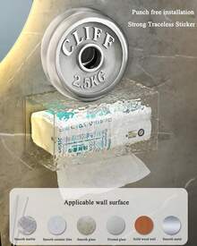 Soporte de caja de pañuelos faciales para pared, dispensador de caja de pañuelos, soporte de pared de cocina compatible con toallas faciales desechables y otros papeles de servilleta, ondulación de - Rectángulo - Ver 4